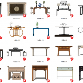 中式案台 家装工装家具