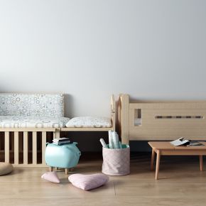 北欧婴儿床 儿童床 玩具