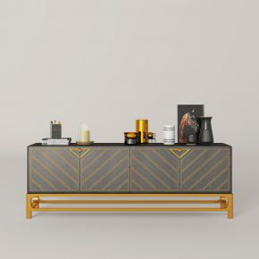 现代豪华电视柜装饰品
