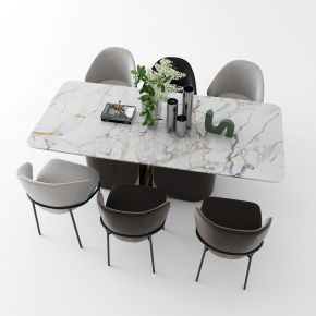 现代大理石餐桌