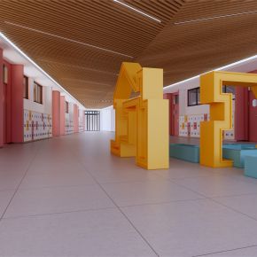 学校走廊模型3 
