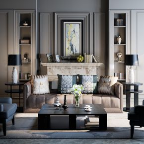 欧式客厅沙发组合美式客厅