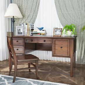 美式实木书桌