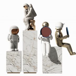 现代宇航员雕塑摆件