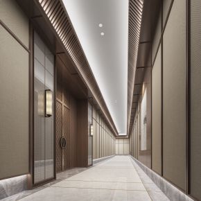新中式酒店走廊过道