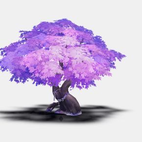 现代植物 紫色树木 