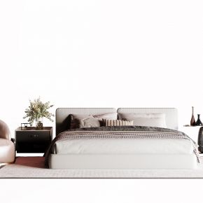 现代卧室 双人床