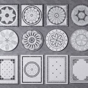 现代圆形拼花瓷砖