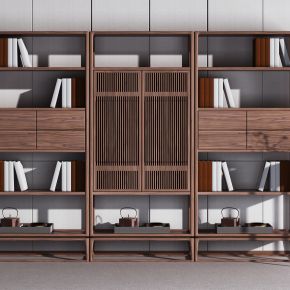 新中式古典实木简易书柜