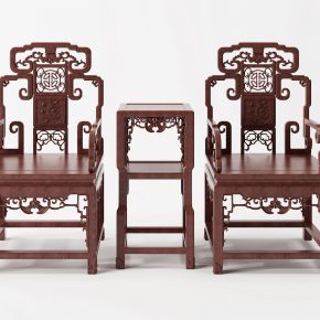 中式古典红木实木太师椅