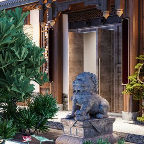 新中式餐厅门头