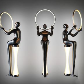 现代艺术人物雕塑落地灯