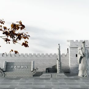 中式历史博物馆长城雕像雕像塑像
