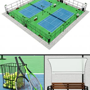 现代室外网球场