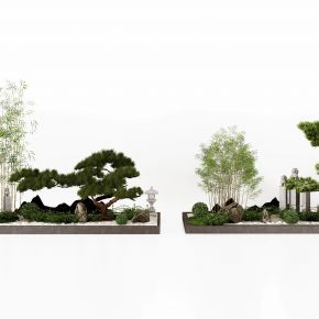 新中式庭院景观小品