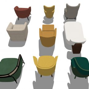 现代休闲沙发 单人沙发 沙发凳 沙发椅