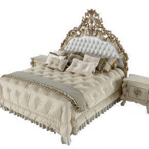 欧式法式古典雕花双人床