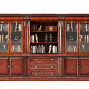 美式欧式实木古典书柜