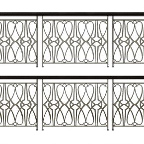 欧式新中式铁艺栏杆护栏围栏