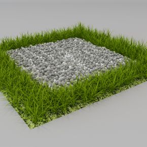 现代鹅卵石草坪
