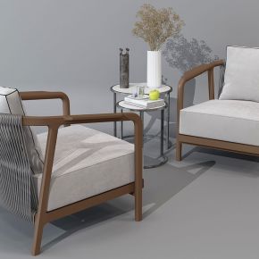 东南亚休闲椅子边几