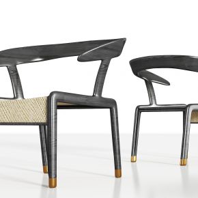 新中式实木单椅组合