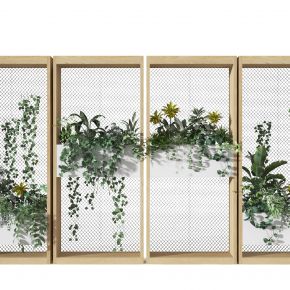 植物隔断  屏风  装饰