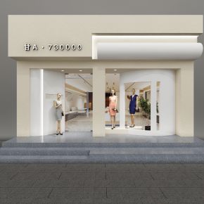 现代服装店门头