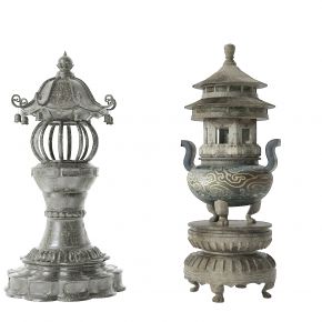 中式古典铜器香炉