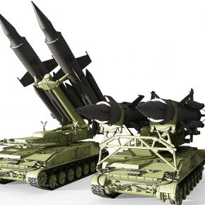 现代军用装备武器导弹发射装甲车