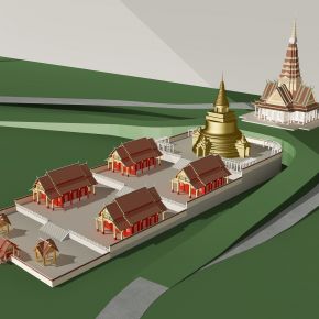 泰式古建筑佛塔