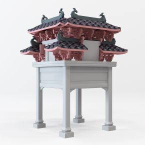 中式古建筑牌坊牌楼屋檐
