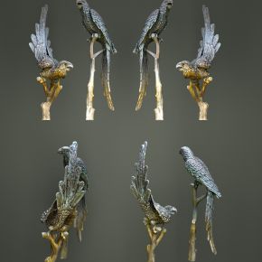 北欧鹦鹉雕塑