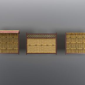 现代竹子木栅栏