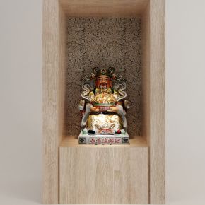 现代财神 壁盒 神佛