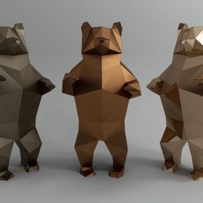 现代熊雕塑摆件