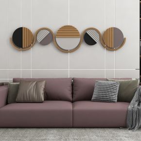 现代沙发墙饰组合