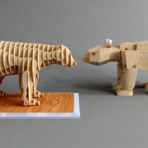 现代熊雕塑摆件