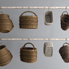 现代竹编篮子