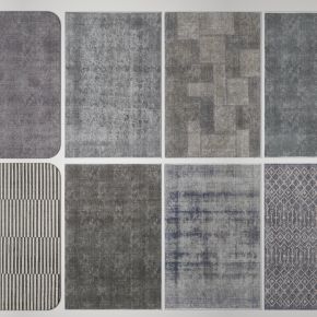 现代黑白灰地毯组合