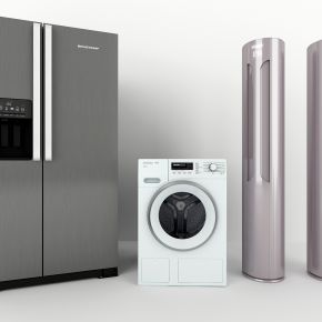 现代家用冰箱洗衣机空调组合