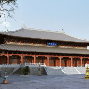 中式古建宫殿 大雄宝殿