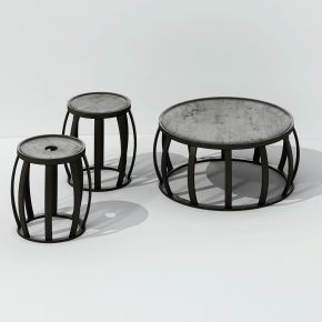 现代铁艺桌椅组合