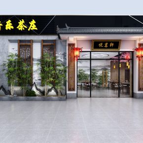 中式外墙，外立面，门头