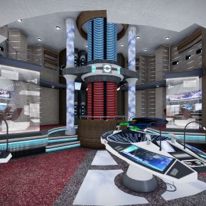 现代科幻科技展厅 科技太空舱 科幻场景太空舱  科技体验馆