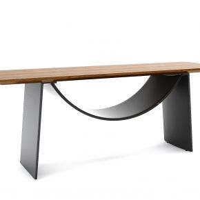 现代长凳餐桌，桌子