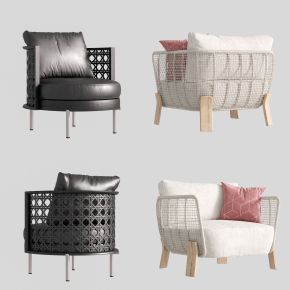 现代藤编编织,椅单人沙发