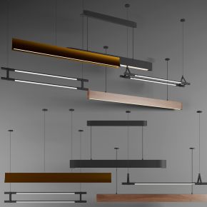 现代办公条形长条吊灯灯饰组合