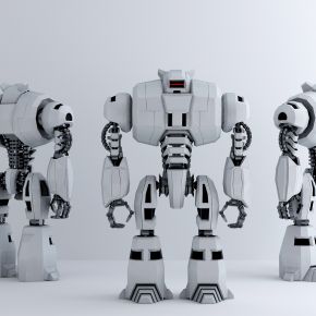 现代机器人雕塑摆件