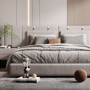 现代卧室，卧室